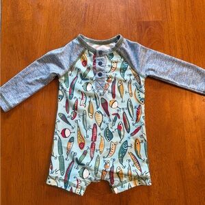 Mud Pie Blue and Green Baby Outfit
